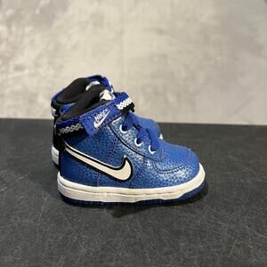 Nike Vandal High Top Shoes Toddler 3C Blue Leather Swoosh Black Sneaker